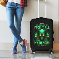 Thnder Skull Luggage Cover One Day I Gonna Just Say F It All - Wonder Print Shop