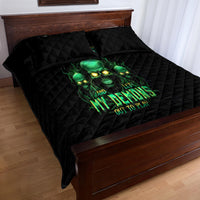 Thnder Skull Quilt Bed Set One Day I Gonna Just Say F It All - Wonder Print Shop