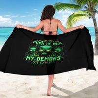 Thnder Skull Sarong One Day I Gonna Just Say F It All - Wonder Print Shop