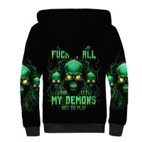 Thnder Skull Sherpa Hoodie One Day I Gonna Just Say F It All - Wonder Print Shop