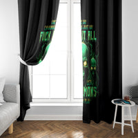 Thnder Skull Window Curtain One Day I Gonna Just Say F It All - Wonder Print Shop