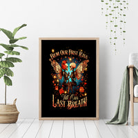 Couple Skull Canvas Wall Art From Our First Kiss Till Our Last Breath - Wonder Print Shop