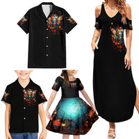 Couple Skull Family Matching Summer Maxi Dress and Hawaiian Shirt From Our First Kiss Till Our Last Breath - Wonder Print Shop