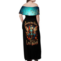 Couple Skull Off Shoulder Maxi Dress From Our First Kiss Till Our Last Breath - Wonder Print Shop