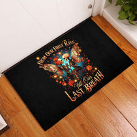 Couple Skull Rubber Doormat From Our First Kiss Till Our Last Breath - Wonder Print Shop