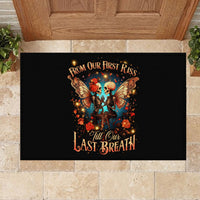 Couple Skull Rubber Doormat From Our First Kiss Till Our Last Breath - Wonder Print Shop