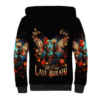 Couple Skull Sherpa Hoodie From Our First Kiss Till Our Last Breath - Wonder Print Shop