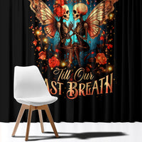 Couple Skull Window Curtain From Our First Kiss Till Our Last Breath - Wonder Print Shop