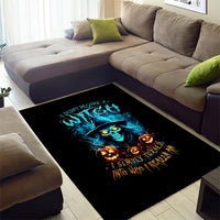 Witch Skull Halloween Area Rug I Didn't Becom A Witch - Wonder Print Shop