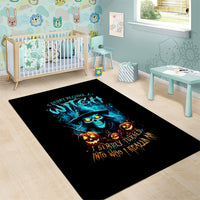 Witch Skull Halloween Area Rug I Didn't Becom A Witch - Wonder Print Shop