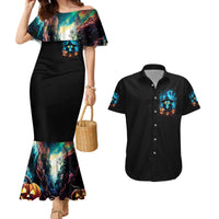 Witch Skull Halloween Couples Matching Mermaid Dress and Hawaiian Shirt I Didn't Becom A Witch - Wonder Print Shop