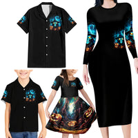 Witch Skull Halloween Family Matching Long Sleeve Bodycon Dress and Hawaiian Shirt I Didn't Becom A Witch - Wonder Print Shop