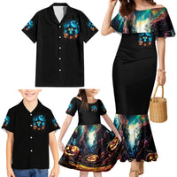 Witch Skull Halloween Family Matching Mermaid Dress and Hawaiian Shirt I Didn't Becom A Witch - Wonder Print Shop