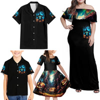 Witch Skull Halloween Family Matching Off Shoulder Maxi Dress and Hawaiian Shirt I Didn't Becom A Witch - Wonder Print Shop