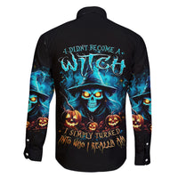 Witch Skull Halloween Family Matching Off Shoulder Maxi Dress and Hawaiian Shirt I Didn't Becom A Witch - Wonder Print Shop