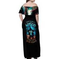 Witch Skull Halloween Family Matching Off Shoulder Maxi Dress and Hawaiian Shirt I Didn't Becom A Witch - Wonder Print Shop