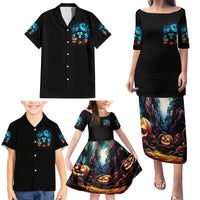 Witch Skull Halloween Family Matching Puletasi Dress and Hawaiian Shirt I Didn't Becom A Witch - Wonder Print Shop