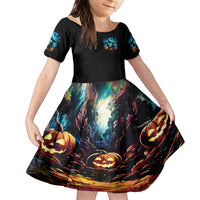 Witch Skull Halloween Family Matching Short Sleeve Bodycon Dress and Hawaiian Shirt I Didn't Becom A Witch - Wonder Print Shop