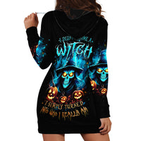 Witch Skull Halloween Hoodie Dress I Didn't Becom A Witch - Wonder Print Shop