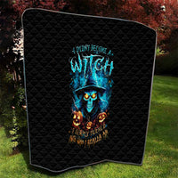 Witch Skull Halloween Quilt I Didn't Becom A Witch - Wonder Print Shop
