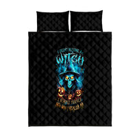Witch Skull Halloween Quilt Bed Set I Didn't Becom A Witch - Wonder Print Shop