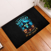 Witch Skull Halloween Rubber Doormat I Didn't Becom A Witch - Wonder Print Shop