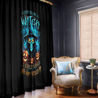 Witch Skull Halloween Window Curtain I Didn't Becom A Witch - Wonder Print Shop