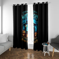 Witch Skull Halloween Window Curtain I Didn't Becom A Witch - Wonder Print Shop