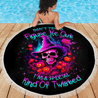 Witch Pumkin Skull Beach Blanket Don't Try To Figure Me Out I'm A Special - Wonder Print Shop