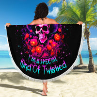 Witch Pumkin Skull Beach Blanket Don't Try To Figure Me Out I'm A Special - Wonder Print Shop