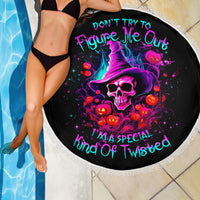 Witch Pumkin Skull Beach Blanket Don't Try To Figure Me Out I'm A Special - Wonder Print Shop