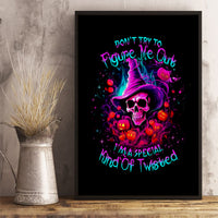 Witch Pumkin Skull Canvas Wall Art Don't Try To Figure Me Out I'm A Special - Wonder Print Shop