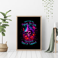 Witch Pumkin Skull Canvas Wall Art Don't Try To Figure Me Out I'm A Special - Wonder Print Shop