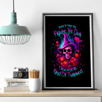 Witch Pumkin Skull Canvas Wall Art Don't Try To Figure Me Out I'm A Special - Wonder Print Shop