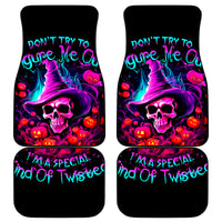 Witch Pumkin Skull Car Mats Don't Try To Figure Me Out I'm A Special - Wonder Print Shop