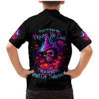 Witch Pumkin Skull Family Matching Mermaid Dress and Hawaiian Shirt Don't Try To Figure Me Out I'm A Special - Wonder Print Shop