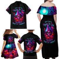 Witch Pumkin Skull Family Matching Off Shoulder Maxi Dress and Hawaiian Shirt Don't Try To Figure Me Out I'm A Special - Wonder Print Shop