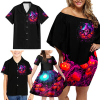 Witch Pumkin Skull Family Matching Off Shoulder Short Dress and Hawaiian Shirt Don't Try To Figure Me Out I'm A Special - Wonder Print Shop