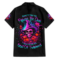 Witch Pumkin Skull Family Matching Puletasi Dress and Hawaiian Shirt Don't Try To Figure Me Out I'm A Special - Wonder Print Shop