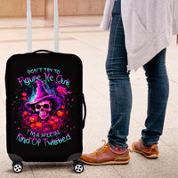 Witch Pumkin Skull Luggage Cover Don't Try To Figure Me Out I'm A Special - Wonder Print Shop