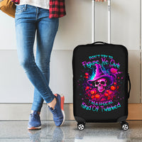 Witch Pumkin Skull Luggage Cover Don't Try To Figure Me Out I'm A Special - Wonder Print Shop