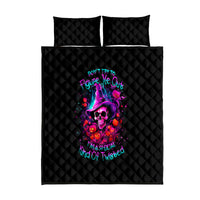 Witch Pumkin Skull Quilt Bed Set Don't Try To Figure Me Out I'm A Special - Wonder Print Shop