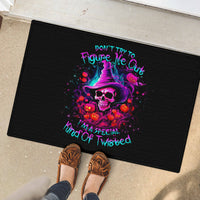 Witch Pumkin Skull Rubber Doormat Don't Try To Figure Me Out I'm A Special - Wonder Print Shop