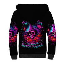 Witch Pumkin Skull Sherpa Hoodie Don't Try To Figure Me Out I'm A Special - Wonder Print Shop