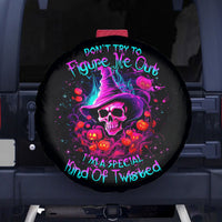 Witch Pumkin Skull Spare Tire Cover Don't Try To Figure Me Out I'm A Special - Wonder Print Shop