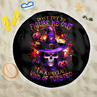 Wizard Skull Halloween Beach Blanket Don't Try To Figure Me Out I'm A Special - Wonder Print Shop