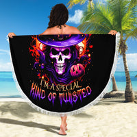 Wizard Skull Halloween Beach Blanket Don't Try To Figure Me Out I'm A Special - Wonder Print Shop