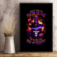 Wizard Skull Halloween Canvas Wall Art Don't Try To Figure Me Out I'm A Special - Wonder Print Shop