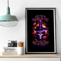 Wizard Skull Halloween Canvas Wall Art Don't Try To Figure Me Out I'm A Special - Wonder Print Shop