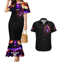Wizard Skull Halloween Couples Matching Mermaid Dress and Hawaiian Shirt Don't Try To Figure Me Out I'm A Special - Wonder Print Shop